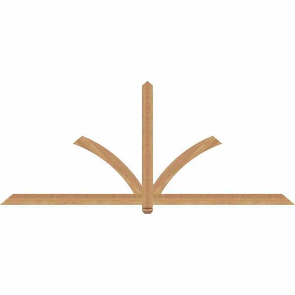 Ekena Millwork Redmond Smooth Timber Gable Bracket, Western Red Cedar, 96"W x 40"H x 1 1/2"D x 3 1/2"F, 10/12 Pitch GBW096X40X0204RED00SWR - main